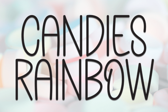 Candies Rainbow: A Handwritten Display Font for Whimsical Branding